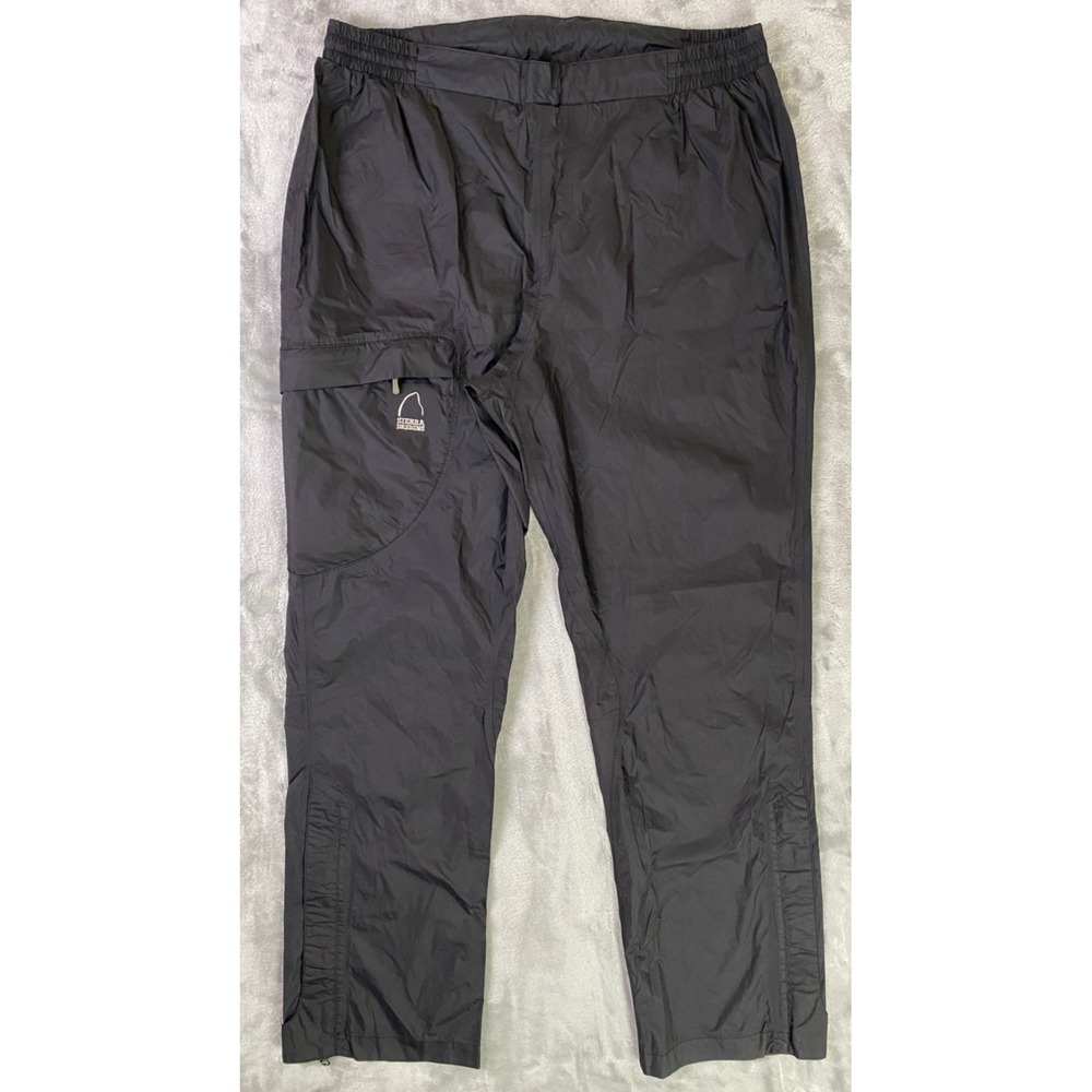 Sierra‎ Designs Hurricane Rain Pants Men Medium Black Waterproof Hiking Outdoor